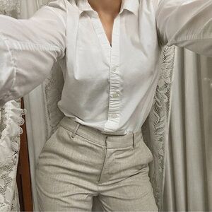 Tapered Slim Fit Dress Pants - Light Grey